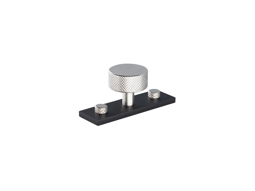 MIX Diamond Knurled Cabinet Knob & Backplate - Mixed Finish By Armac Martin
