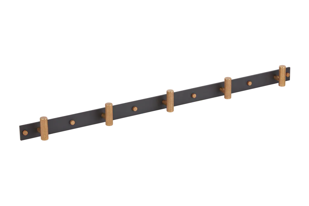 MIX Diamond Knurled Wall Hook Rack - Mixed Finish By Armac Martin