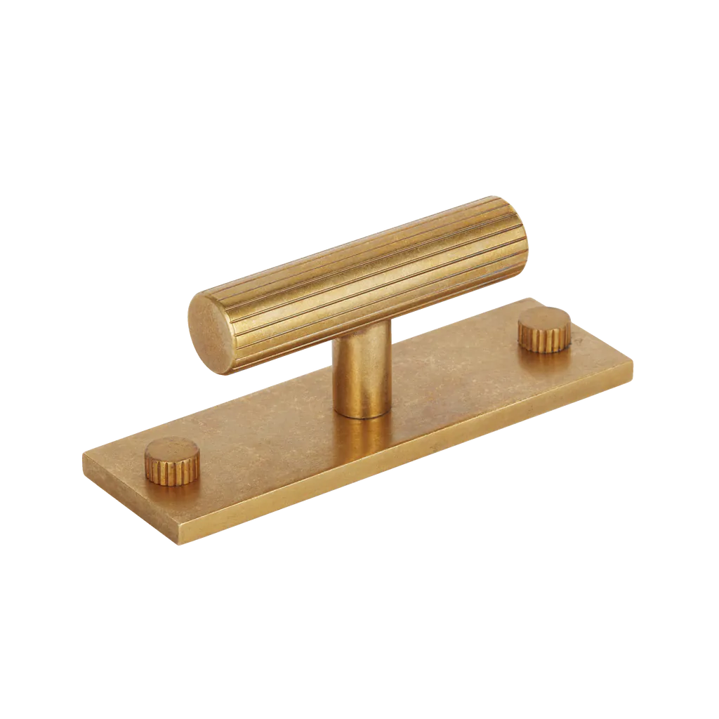 MIX Straight Knurled T-bar Handle & Backplate By Armac Martin