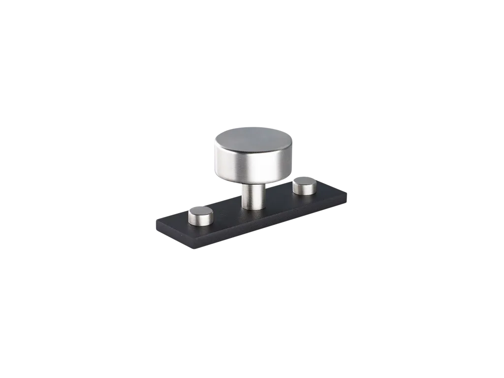 MIX Plain Cabinet Knob & Backplate - Mixed Finish By Armac Martin