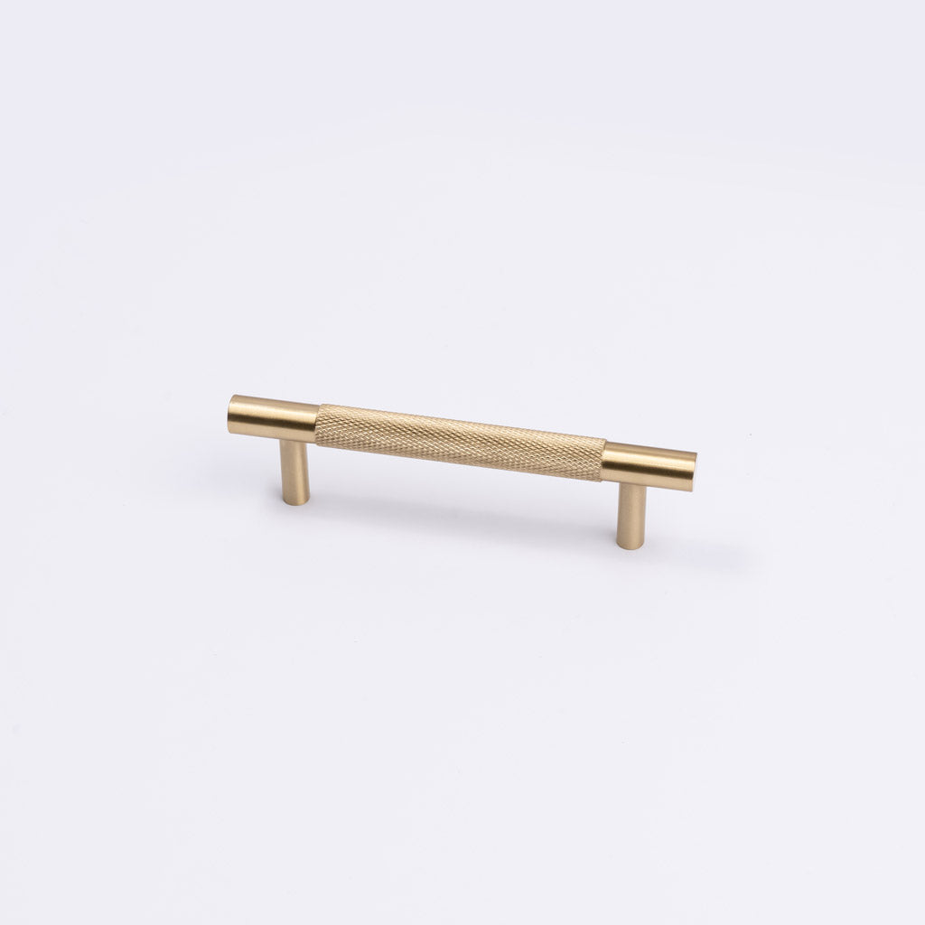 Brushed Brass Knurled Drawer Pull - Charmian - Manovella