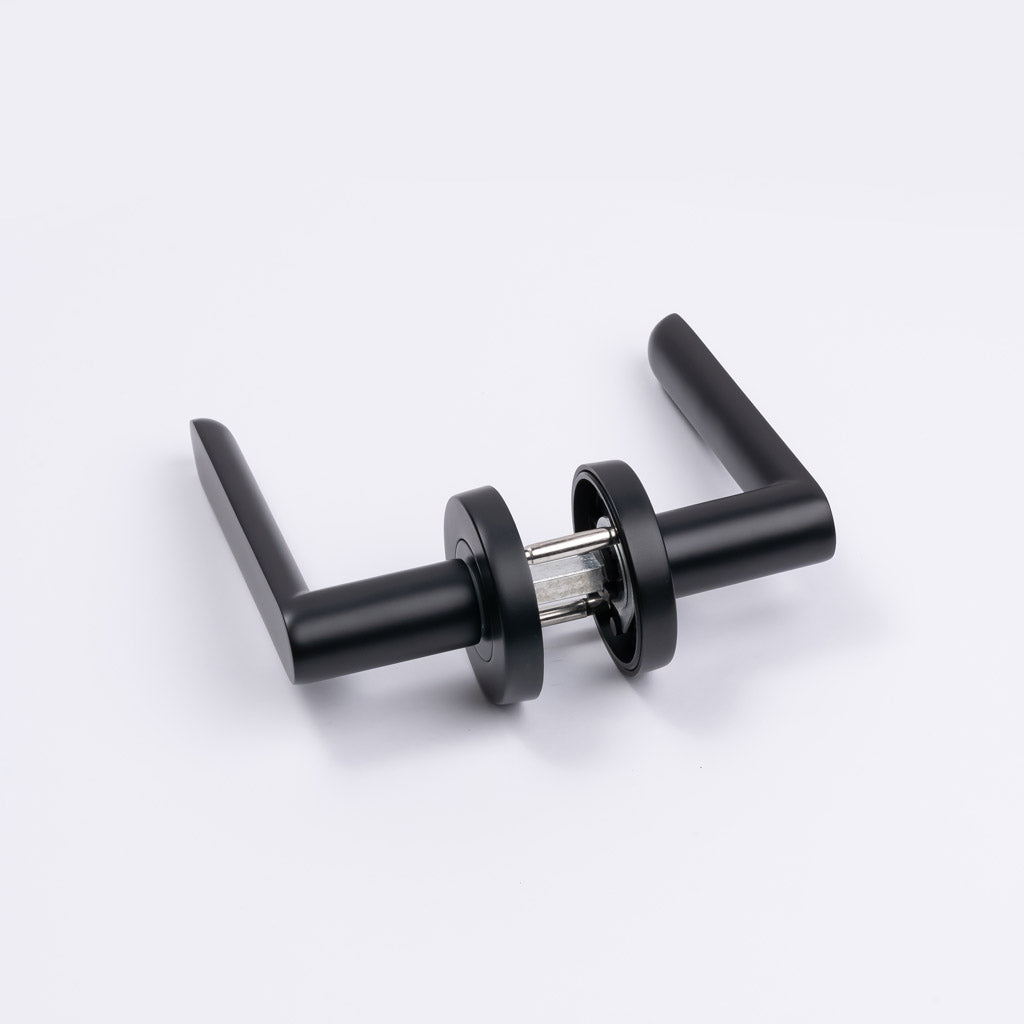 Matt Black Passage Door Handle - Fairhaven - Manovella