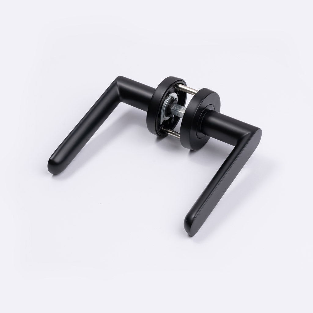 Matt Black Passage Door Handle - Fairhaven - Manovella