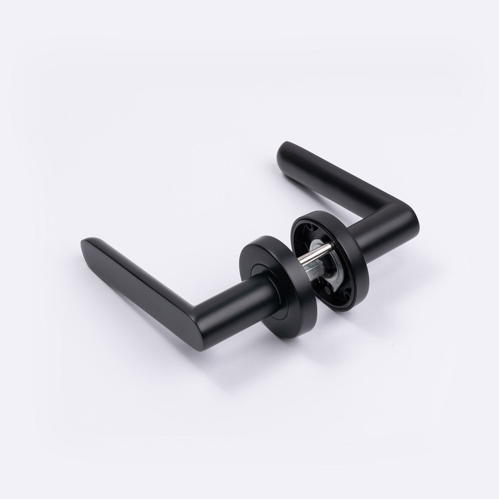 Matt Black Passage Door Handle - Fairhaven - Manovella