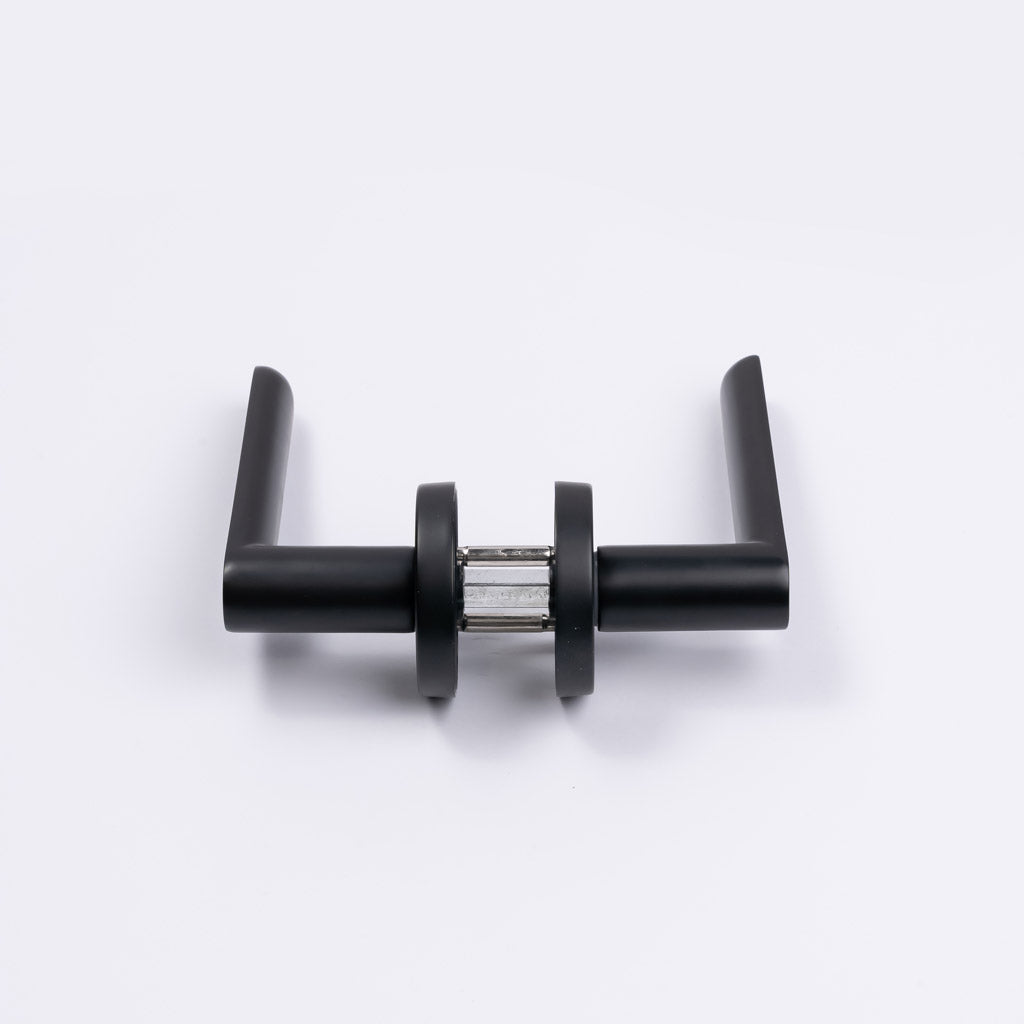 Matt Black Privacy Door Handle - Fairhaven - Manovella