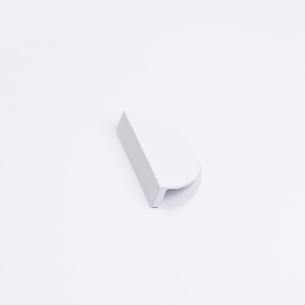 White Half Moon Cabinet Pull - Iris - Manovella