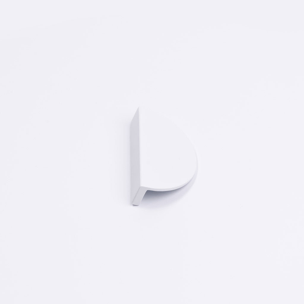 White Half Moon Cabinet Pull - Iris - Manovella