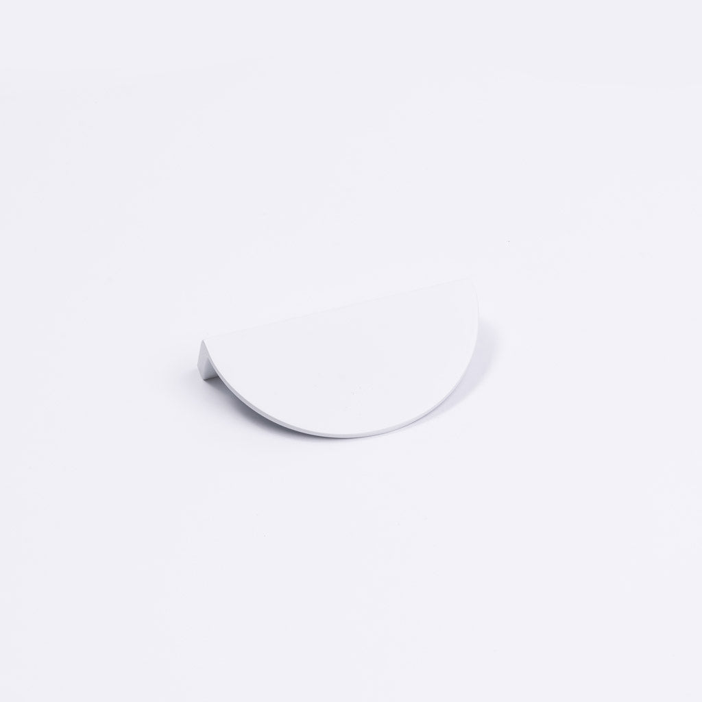 White Half Moon Cabinet Pull - Iris - Manovella