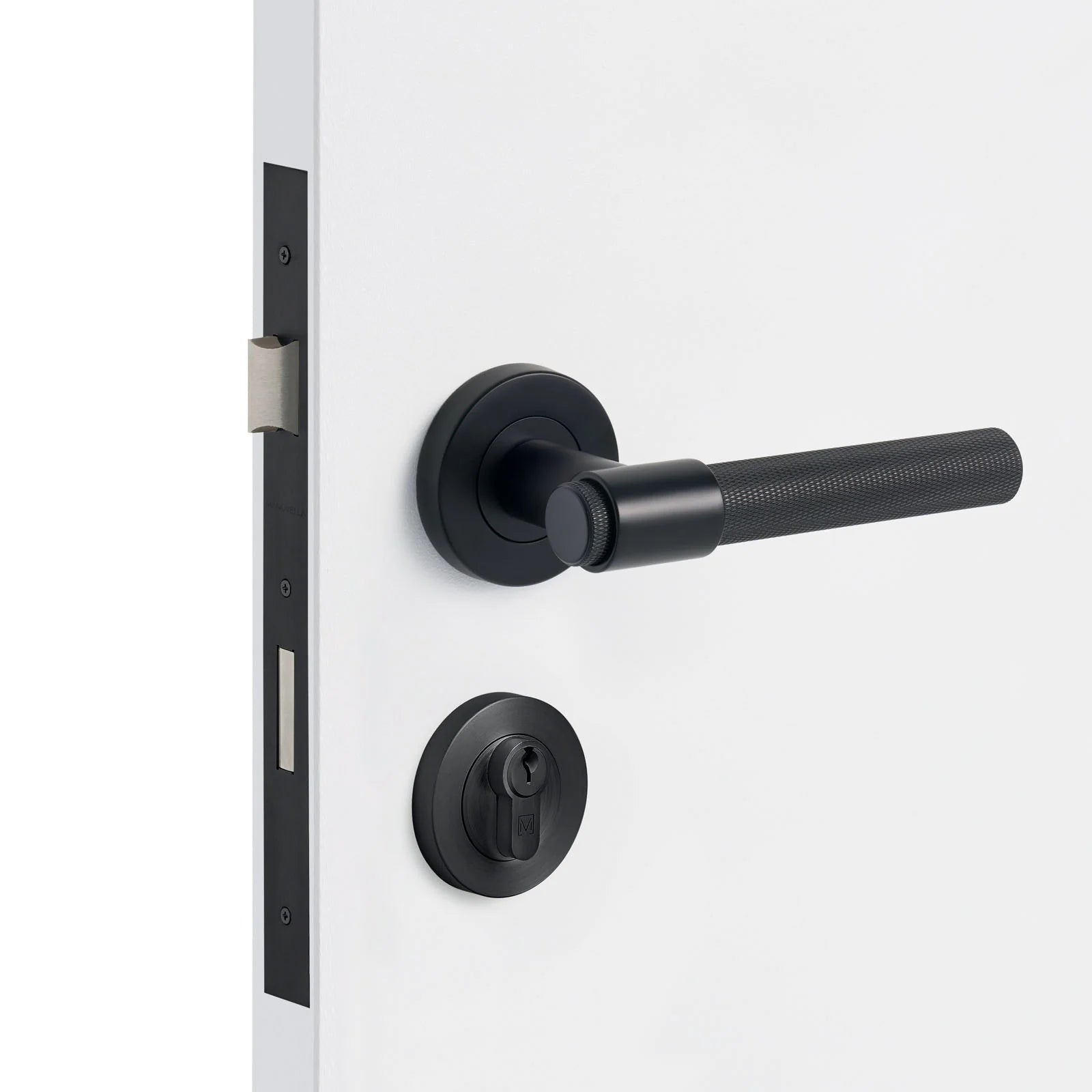 Matt Black Entrance Door Kit Rosedale - Manovella