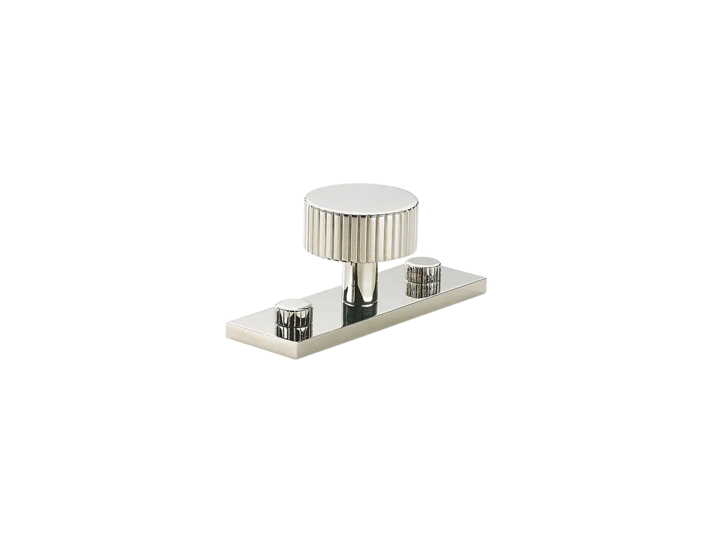 MIX Straight Knurled Cabinet Knob & Backplate By Armac Martin