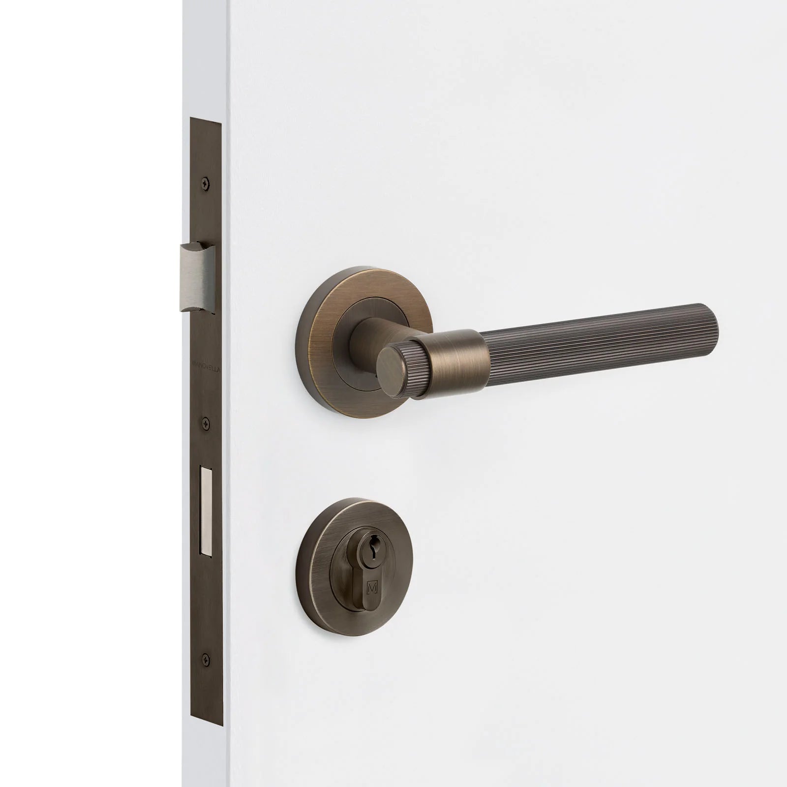 Aged Brass Entrance Door Kit Rochester - Manovella