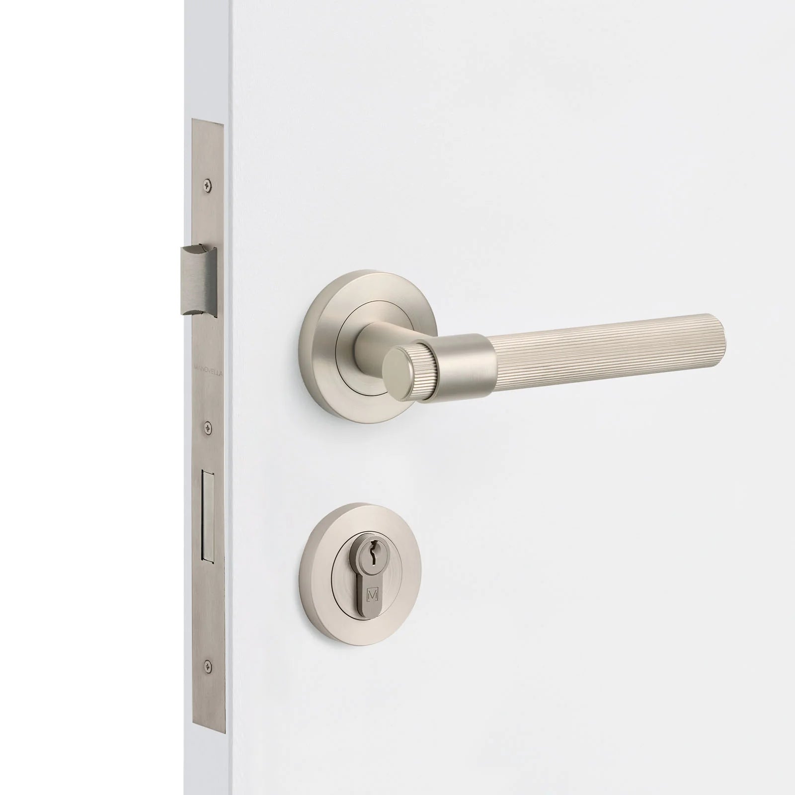Brushed Nickel Entrance Door Kit Rochester - Manovella