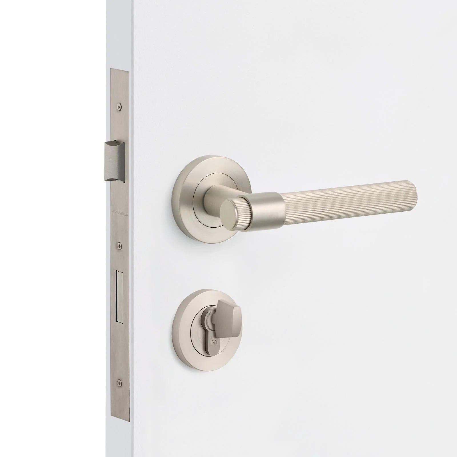 Brushed Nickel Entrance Door Kit Rochester - Manovella