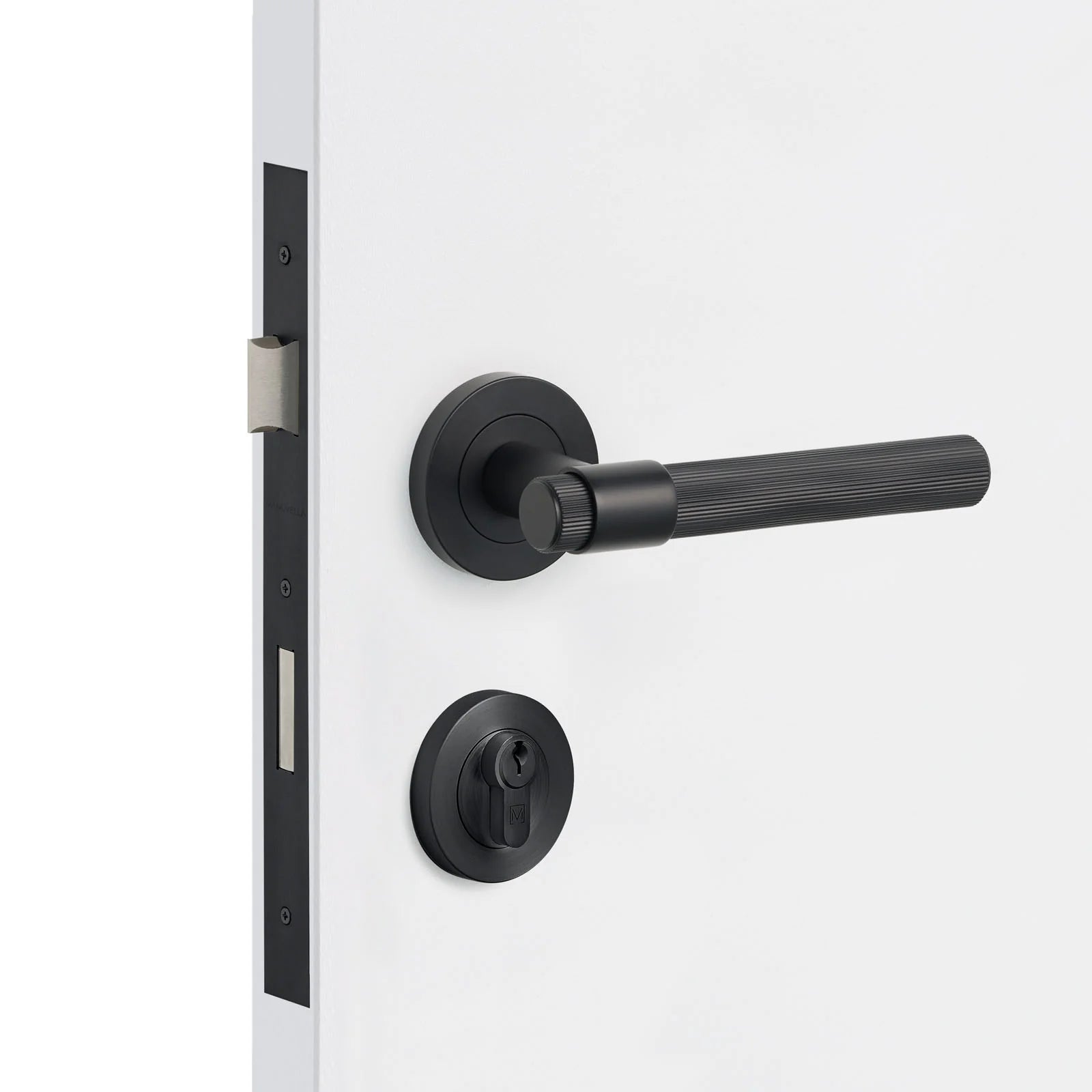 Matt Black Entrance Door Kit Rochester - Manovella