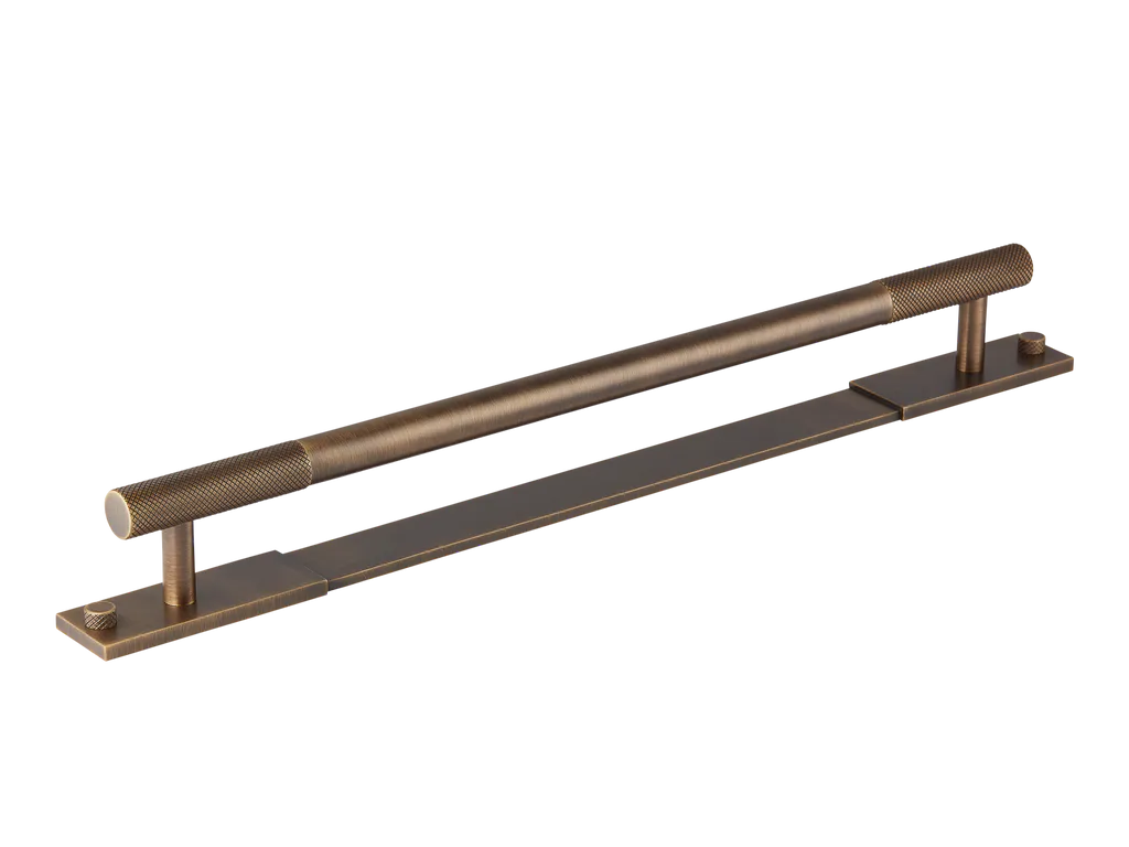 MIX Diamond Knurled Appliance Pull Handle & Backplate By Armac Martin