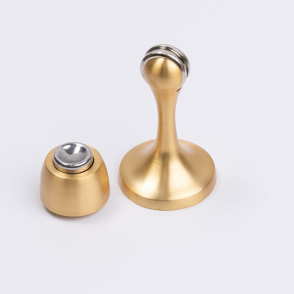 Satin Brass Magnetic Door Stop - Manovella
