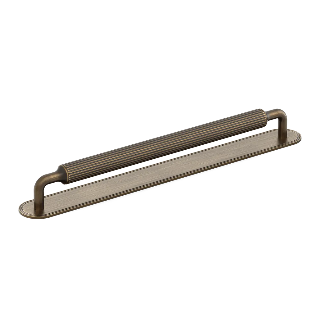 Barwick Ridged Appliance Pull with Backplate By Armac Martin