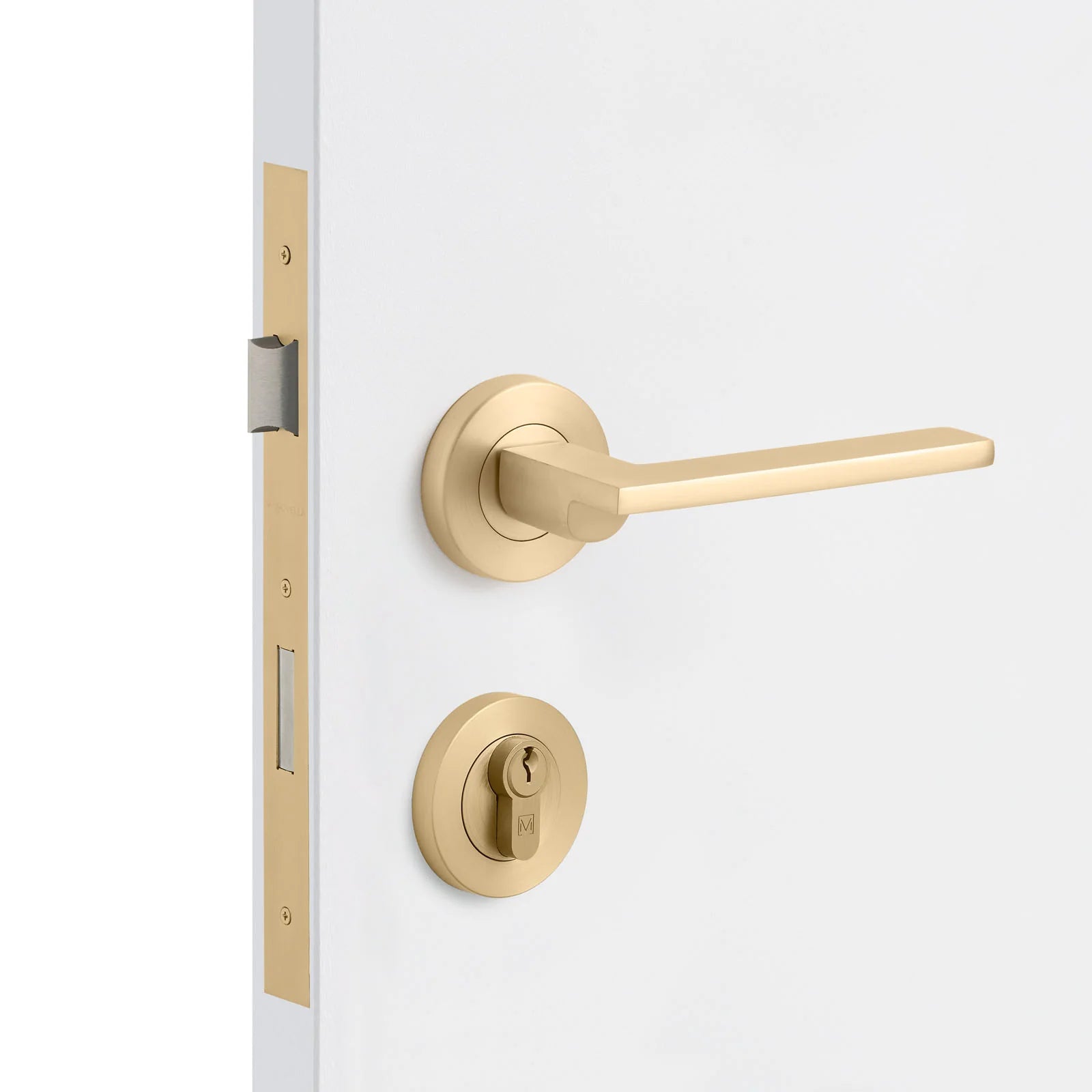 Satin Brass Entrance Door Kit Hamilton - Manovella