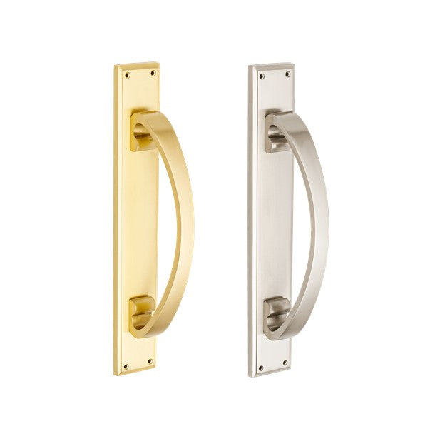 Solid Brass Pull Handle on Plate By Zanda