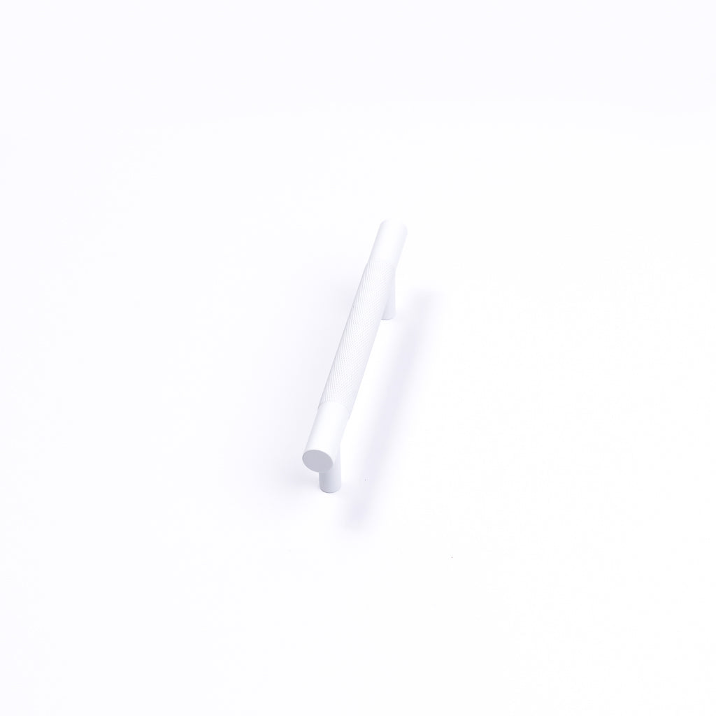 White Knurled Drawer Pull - Charmian - Manovella