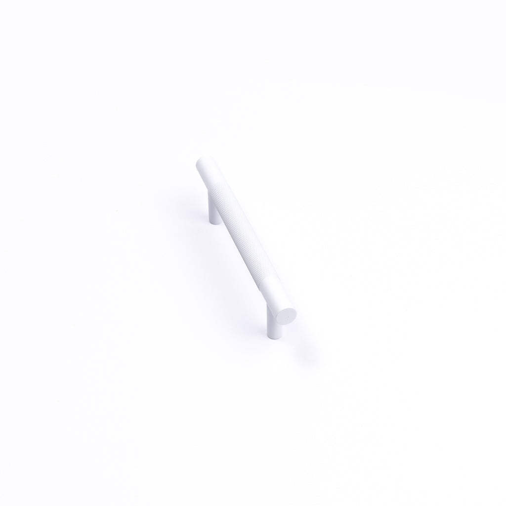 White Knurled Drawer Pull - Charmian - Manovella