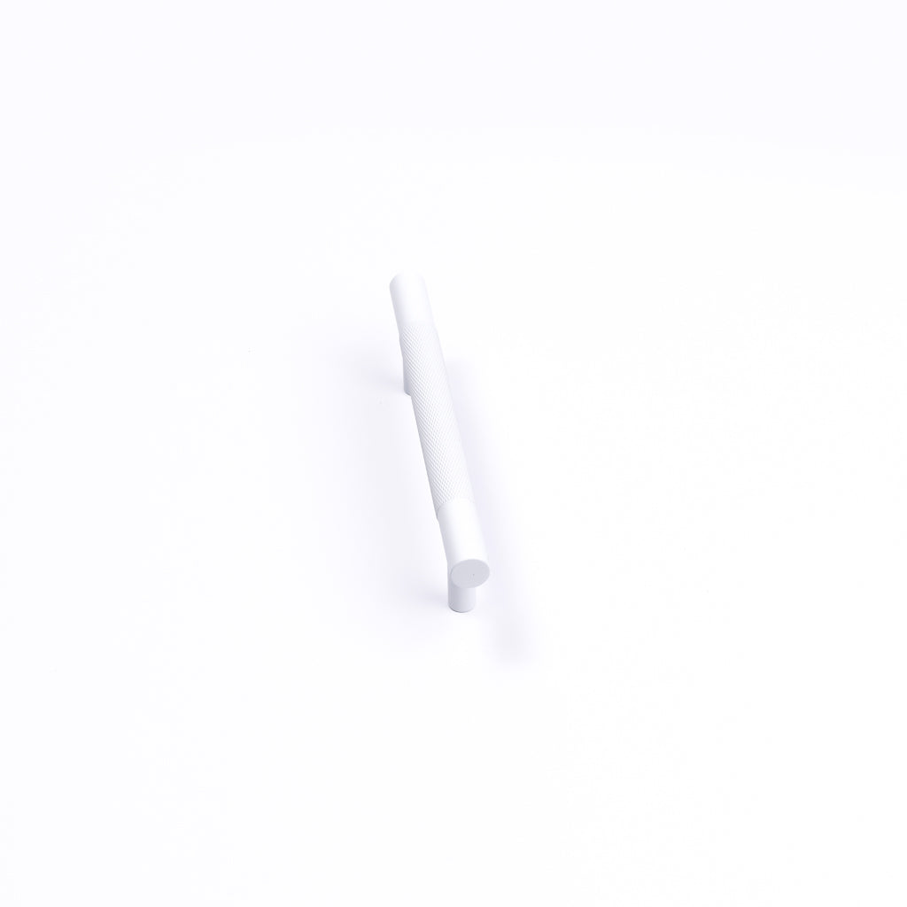 White Knurled Drawer Pull - Charmian - Manovella