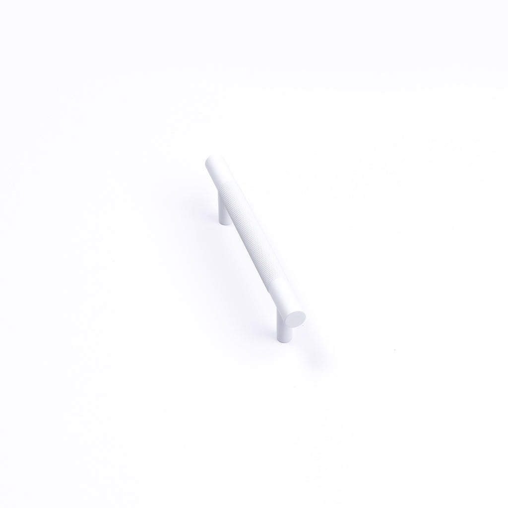 White Knurled Drawer Pull - Charmian - Manovella