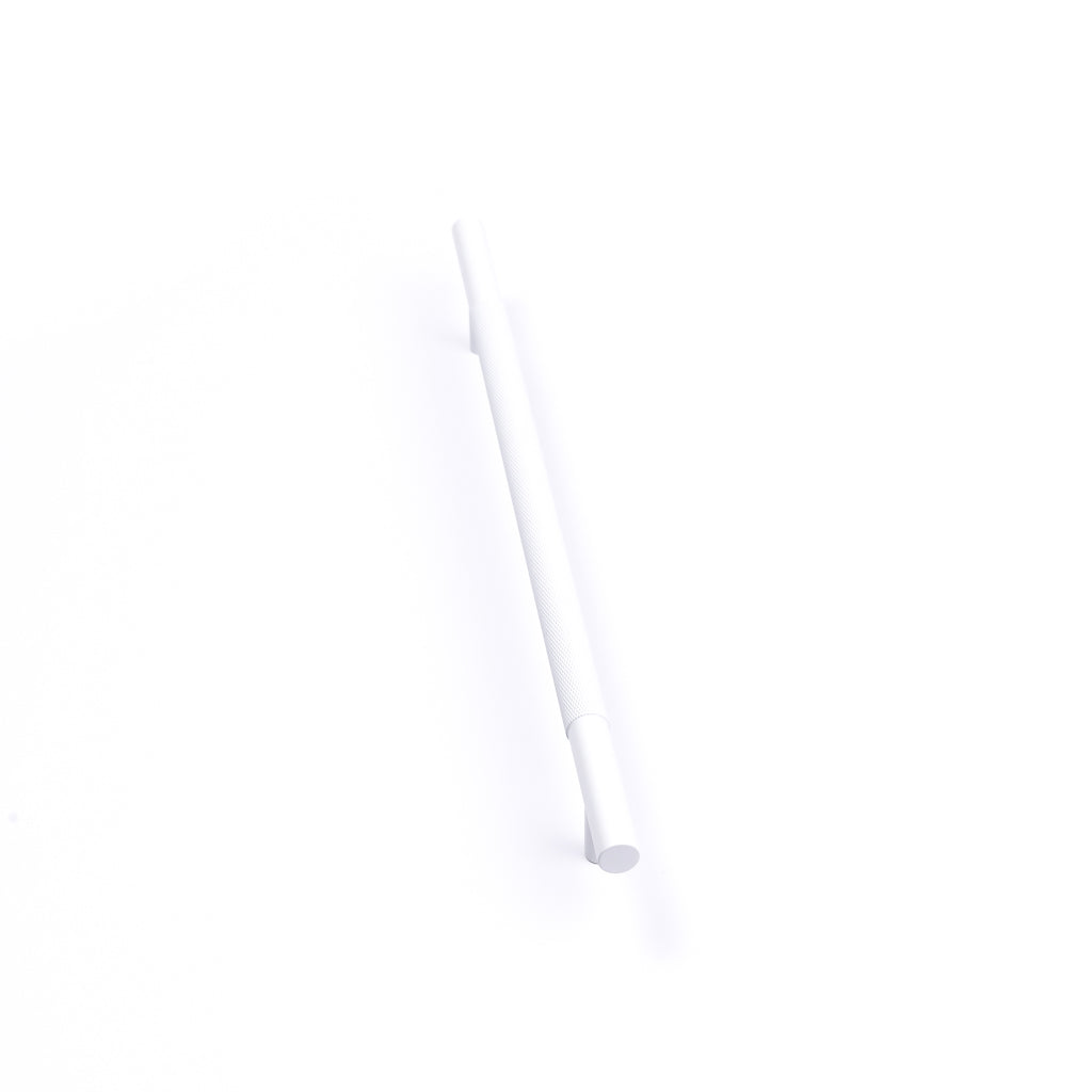 White Knurled Drawer Pull - Charmian - Manovella