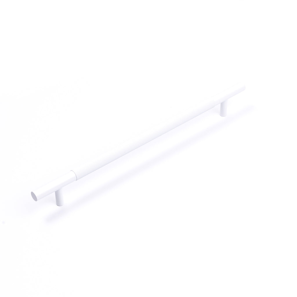 White Knurled Drawer Pull - Charmian - Manovella