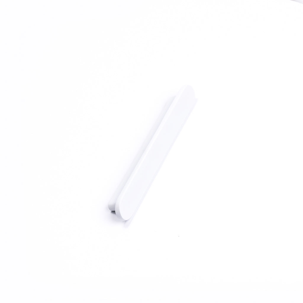White Oval Profile Cabinet Pull - Imogen - Manovella