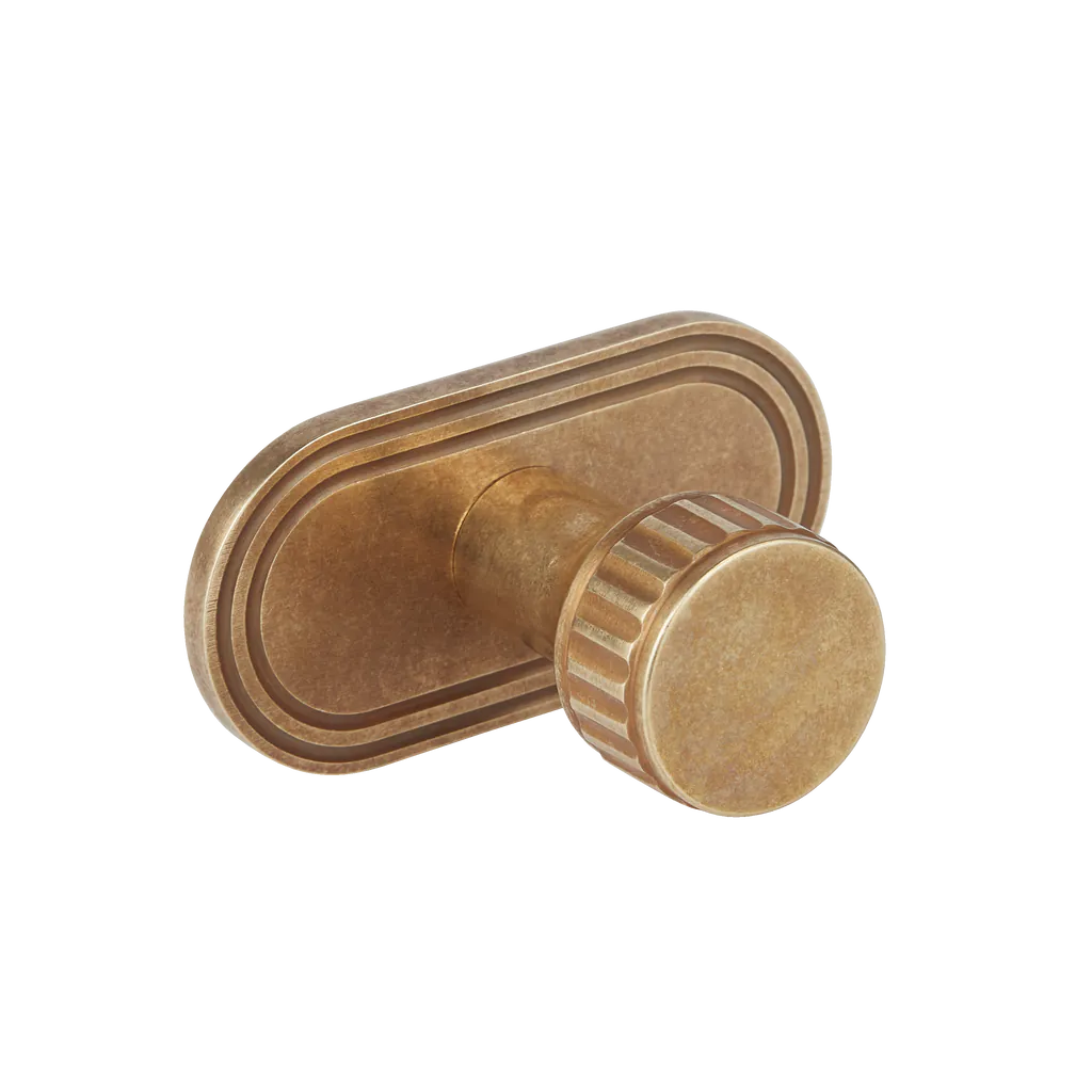 Barwick Ridged Robe Hook with Backplate By Armac Martin