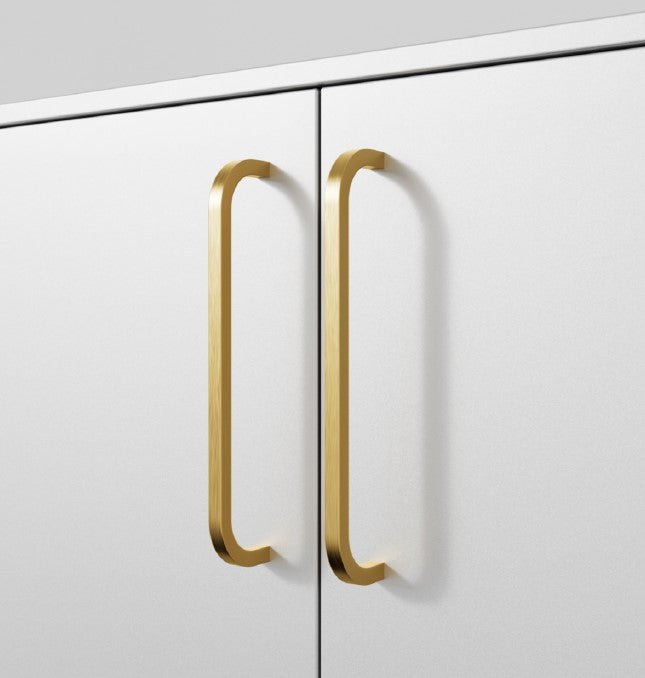 Atticus Brass Cabinetry Handle - Little Swagger - Entry - Point - Atticus - SB - 192 - Little Swagger