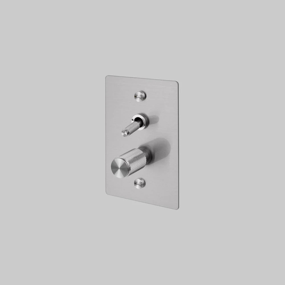 2G TOGGLE + DIMMER / 2-WAY / VERTICAL / CROSS - Buster + Punch