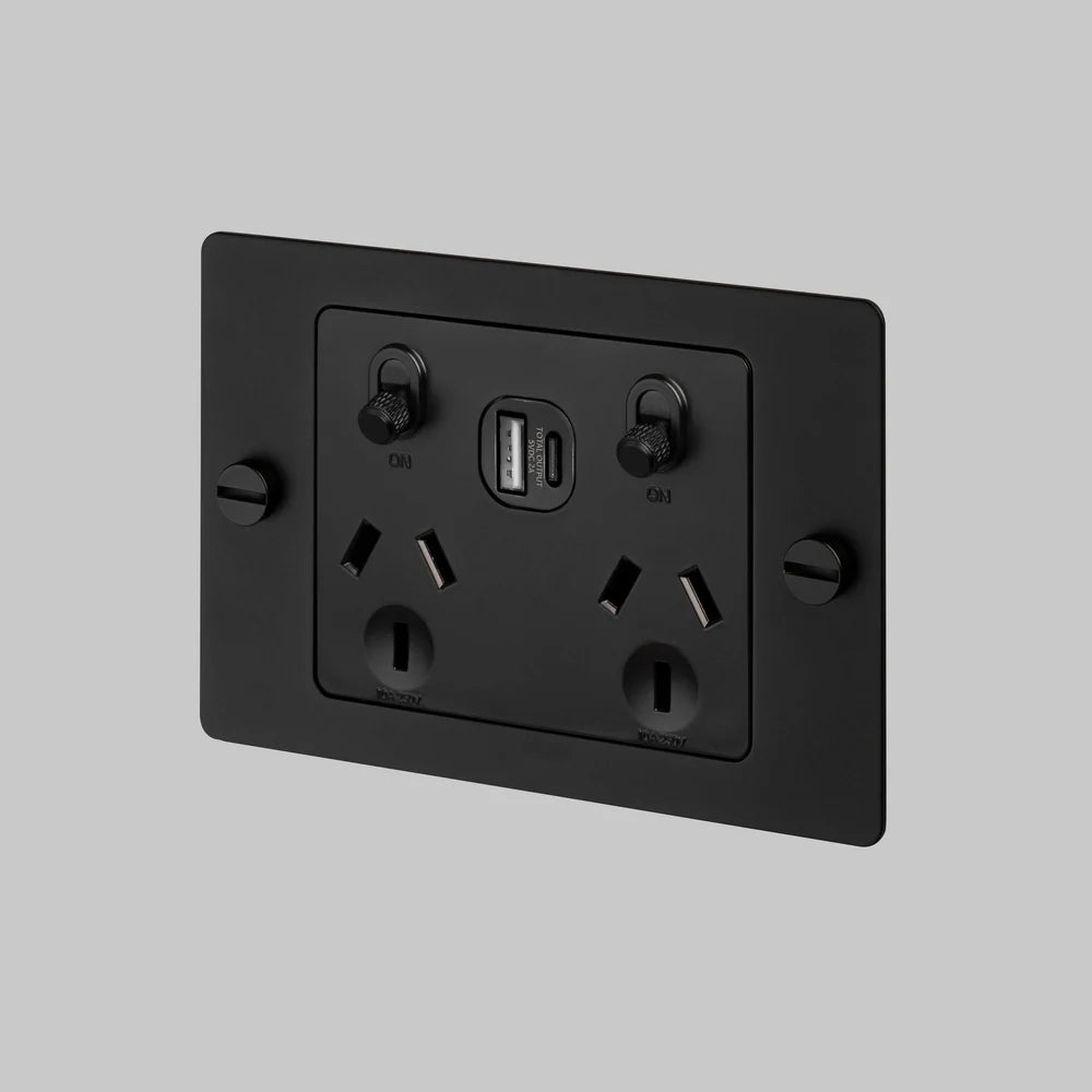 2G GPO SOCKET / USB A+C / WITHOUT LOGO / CROSS - Buster + Punch