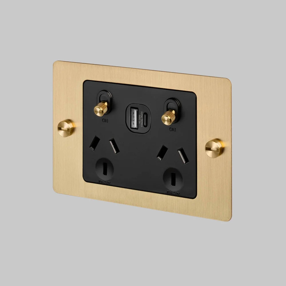 2G GPO SOCKET / USB A+C / WITHOUT LOGO / CROSS - Buster + Punch