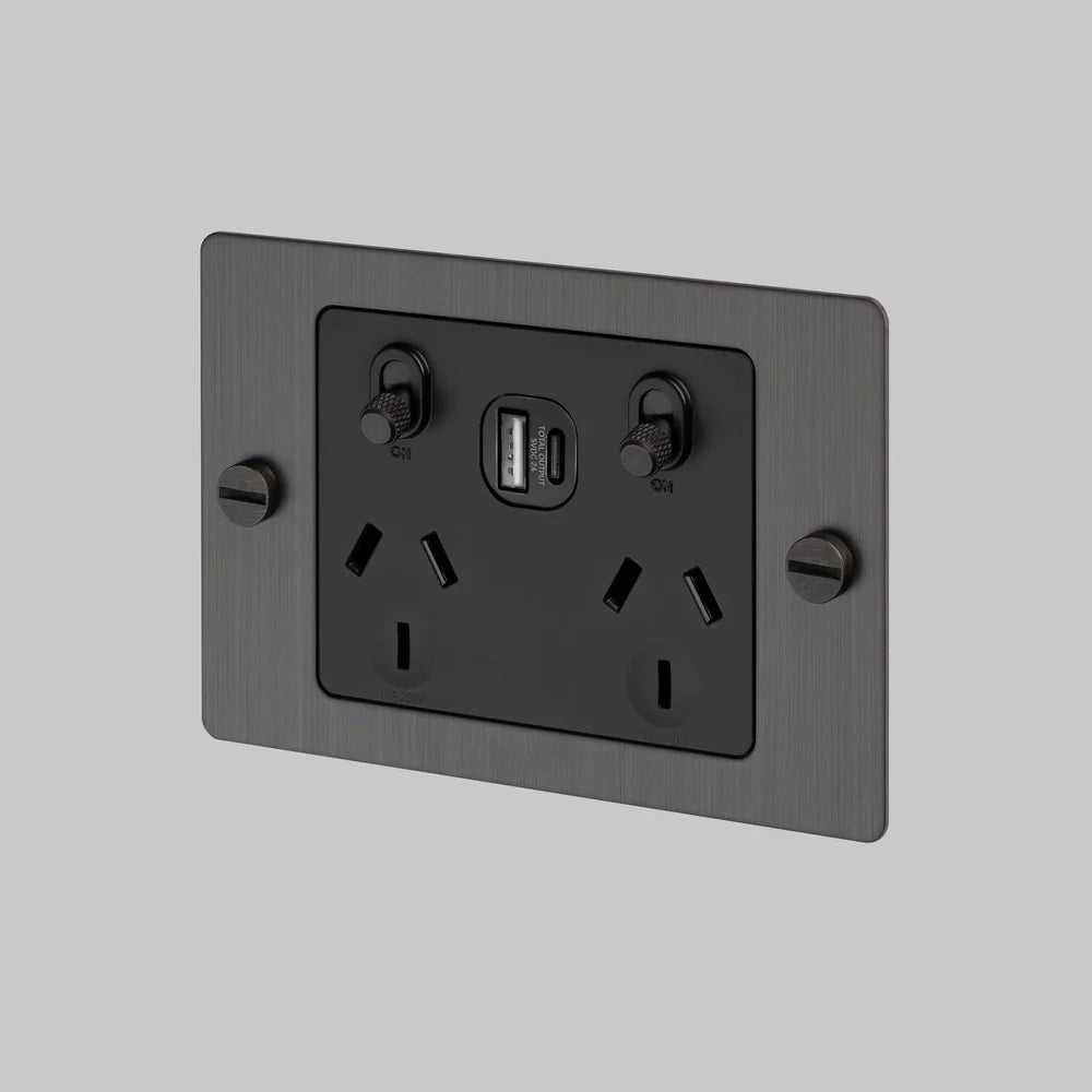 2G GPO SOCKET / USB A+C / WITHOUT LOGO / CROSS - Buster + Punch
