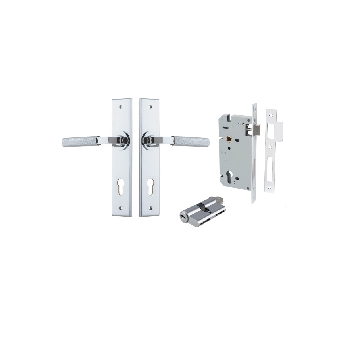 Brunswick Lever - Chamfered Backplate - Entry - Point - 11796KENTR60KK - Iver