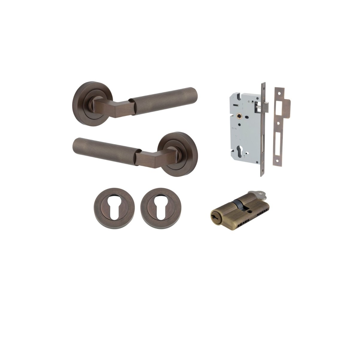 Brunswick Lever - Round Rose - Entry - Point - 0351KENTR60KK - Iver