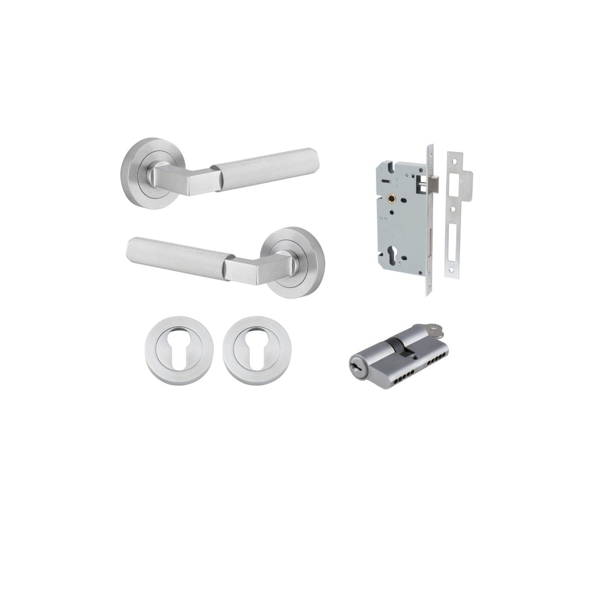 Brunswick Lever - Round Rose - Entry - Point - 0355KENTR60KK - Iver