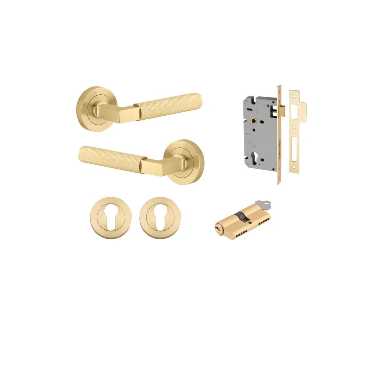 Brunswick Lever - Round Rose - Entry - Point - 16261KENTR60KK - Iver