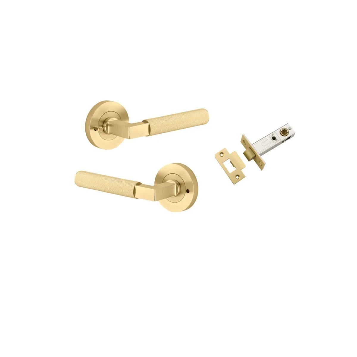 Brunswick Lever - Round Rose - Entry - Point - 16261KIBPRIV60 - Iver