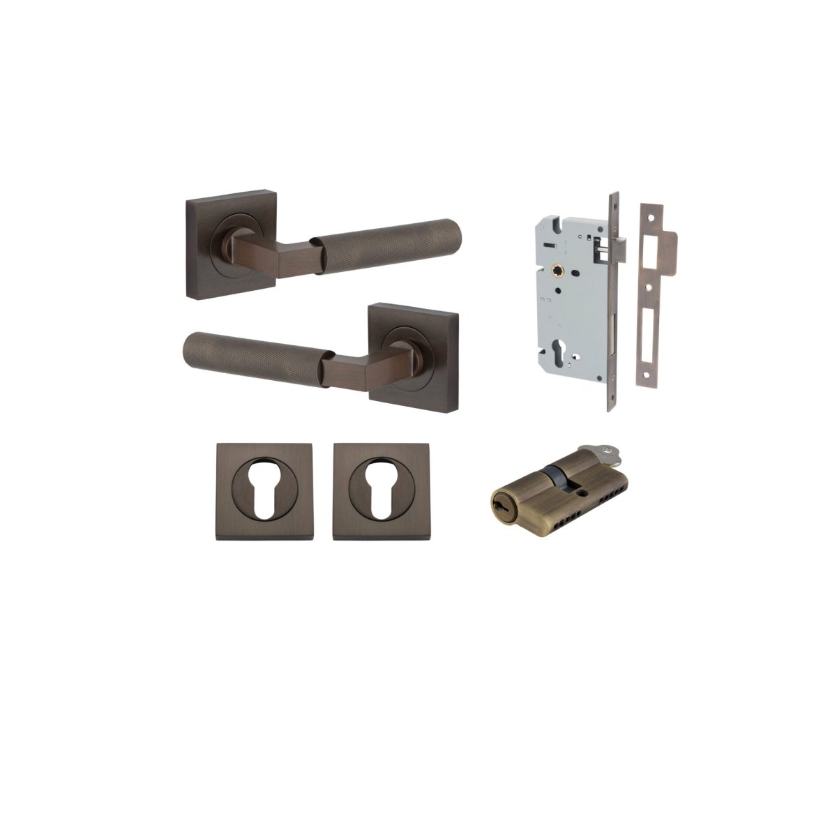 Brunswick Lever - Square Rose - Entry - Point - 0421KENTR60KK - Iver