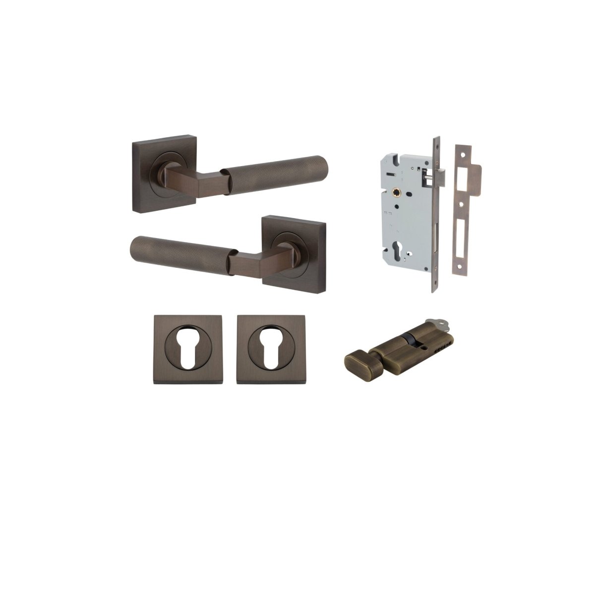 Brunswick Lever - Square Rose - Entry - Point - 0421KENTR60KT - Iver