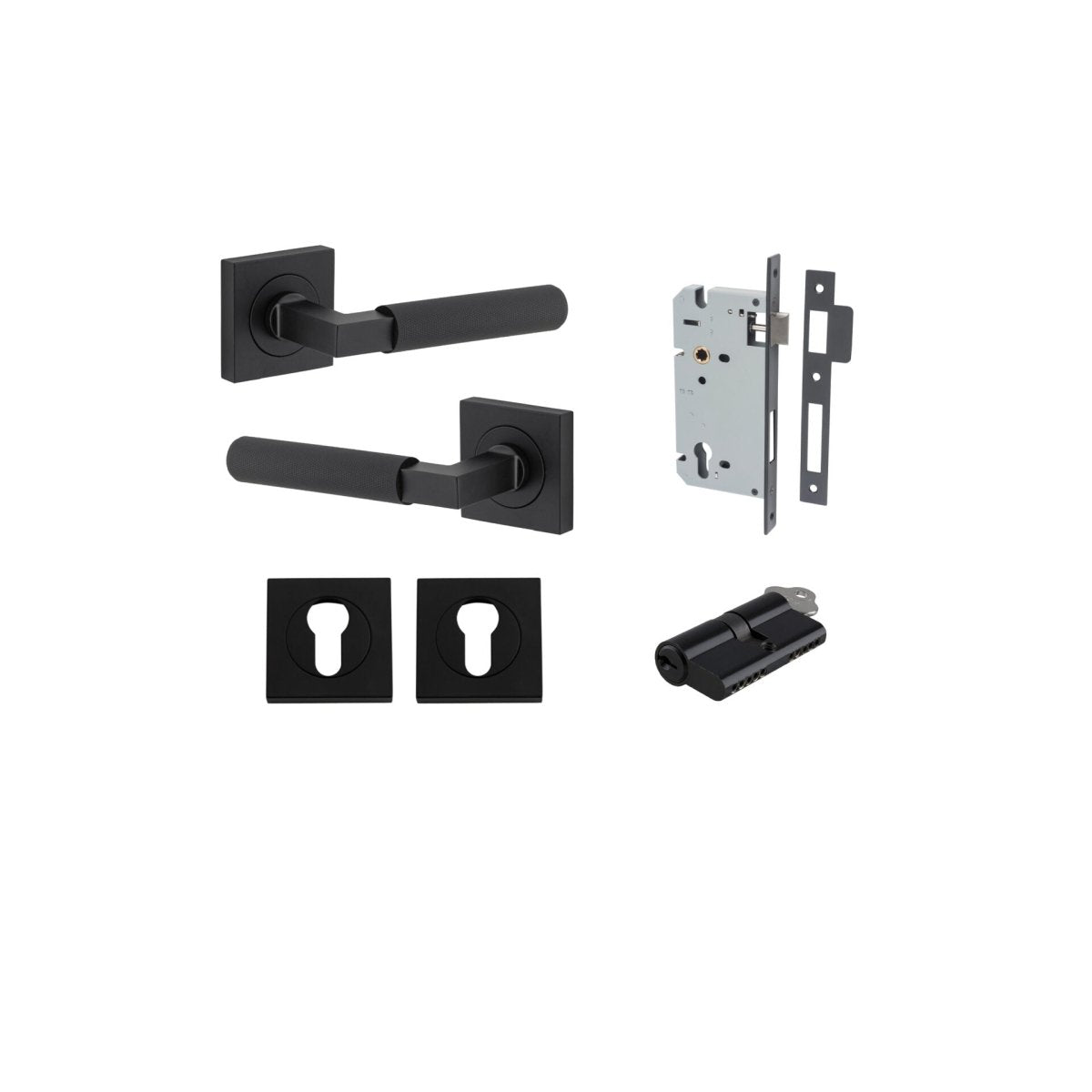 Brunswick Lever - Square Rose - Entry - Point - 0423KENTR60KK - Iver