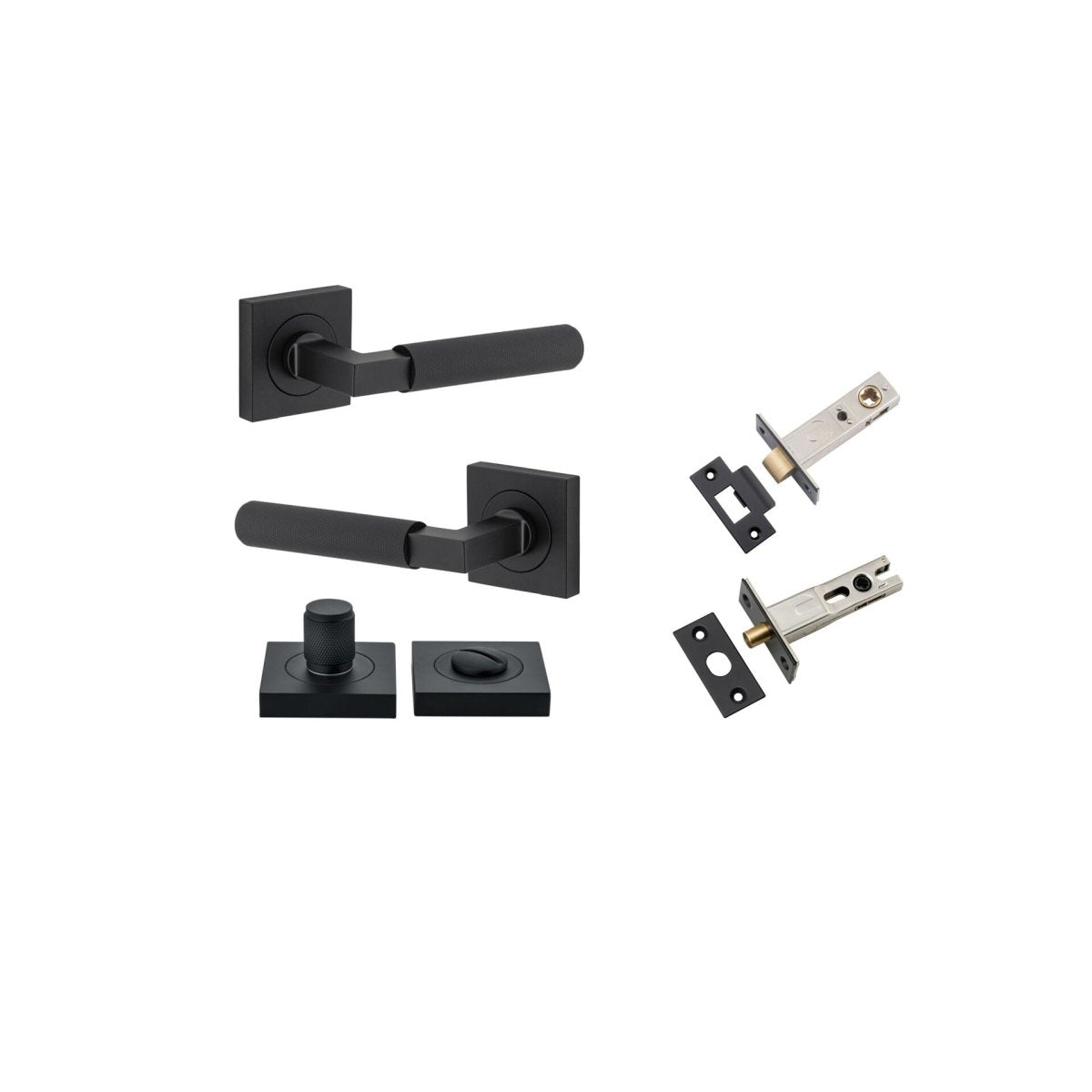 Brunswick Lever - Square Rose - Entry - Point - 0423KPRIV60 - Iver