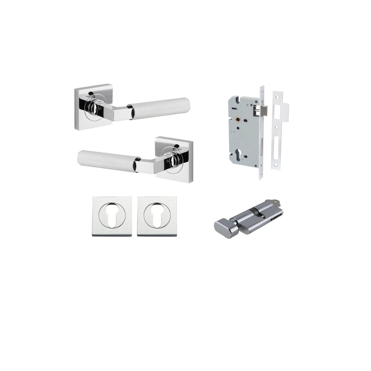 Brunswick Lever - Square Rose - Entry - Point - 0424KENTR60KT - Iver