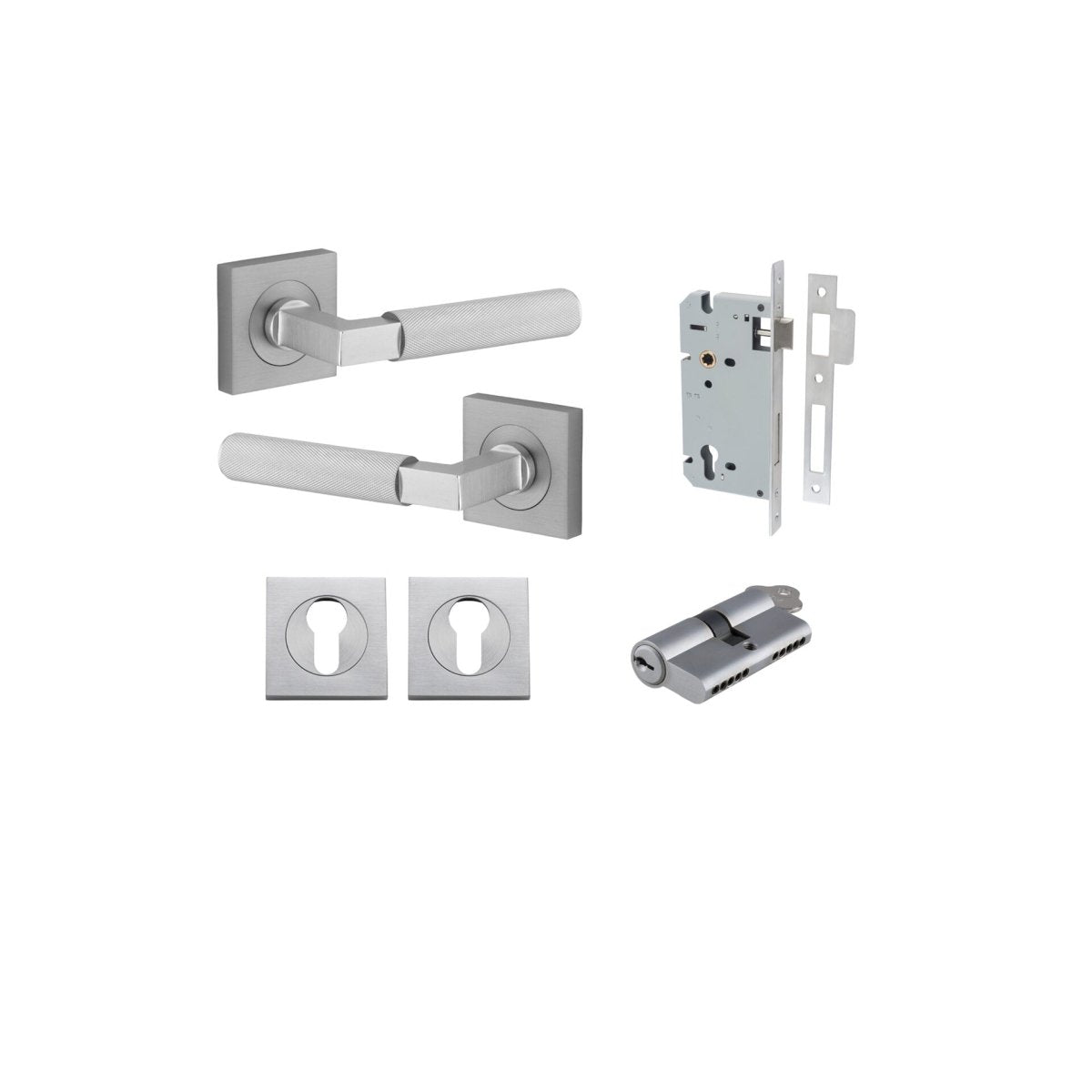Brunswick Lever - Square Rose - Entry - Point - 0425KENTR60KK - Iver