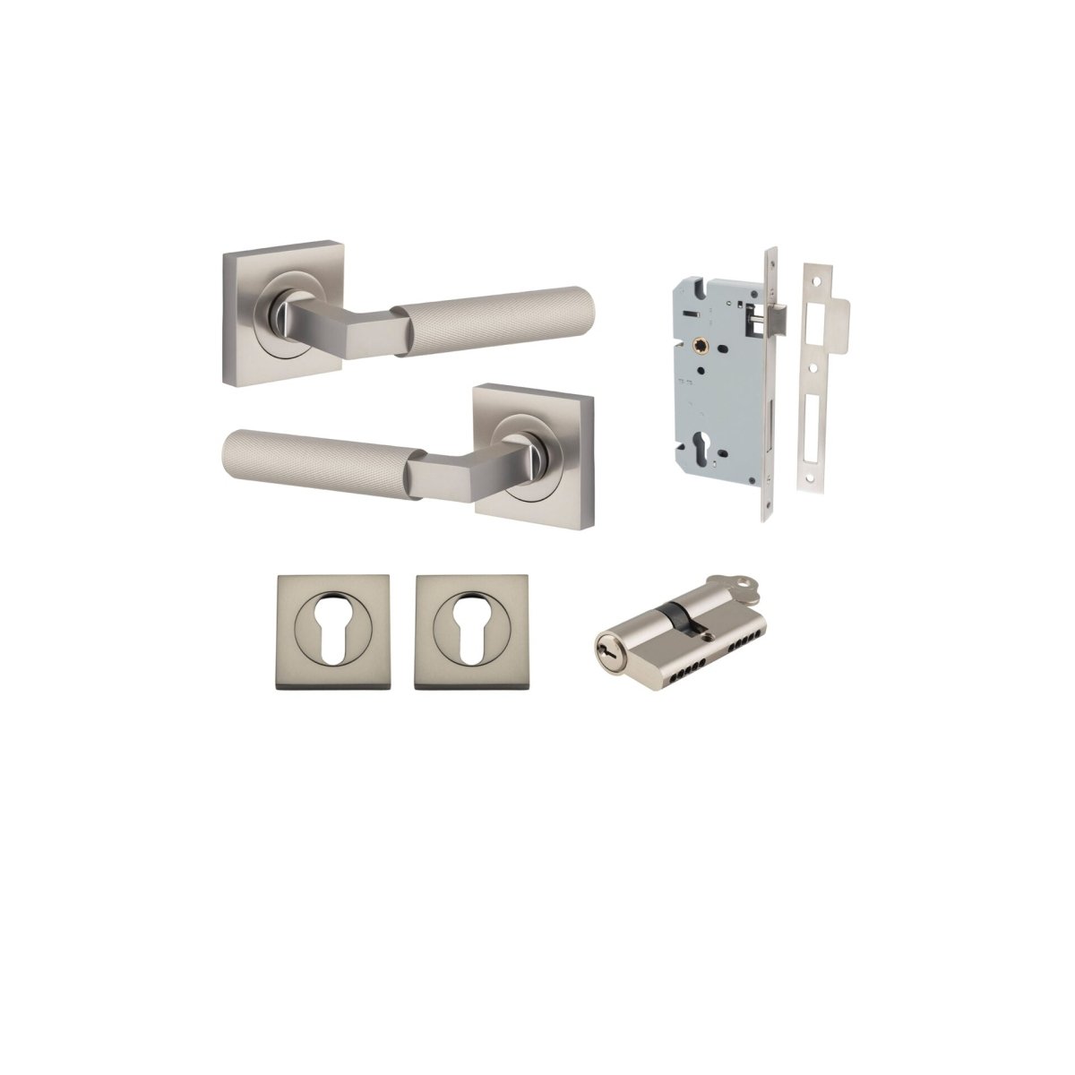 Brunswick Lever - Square Rose - Entry - Point - 0429KENTR60KK - Iver