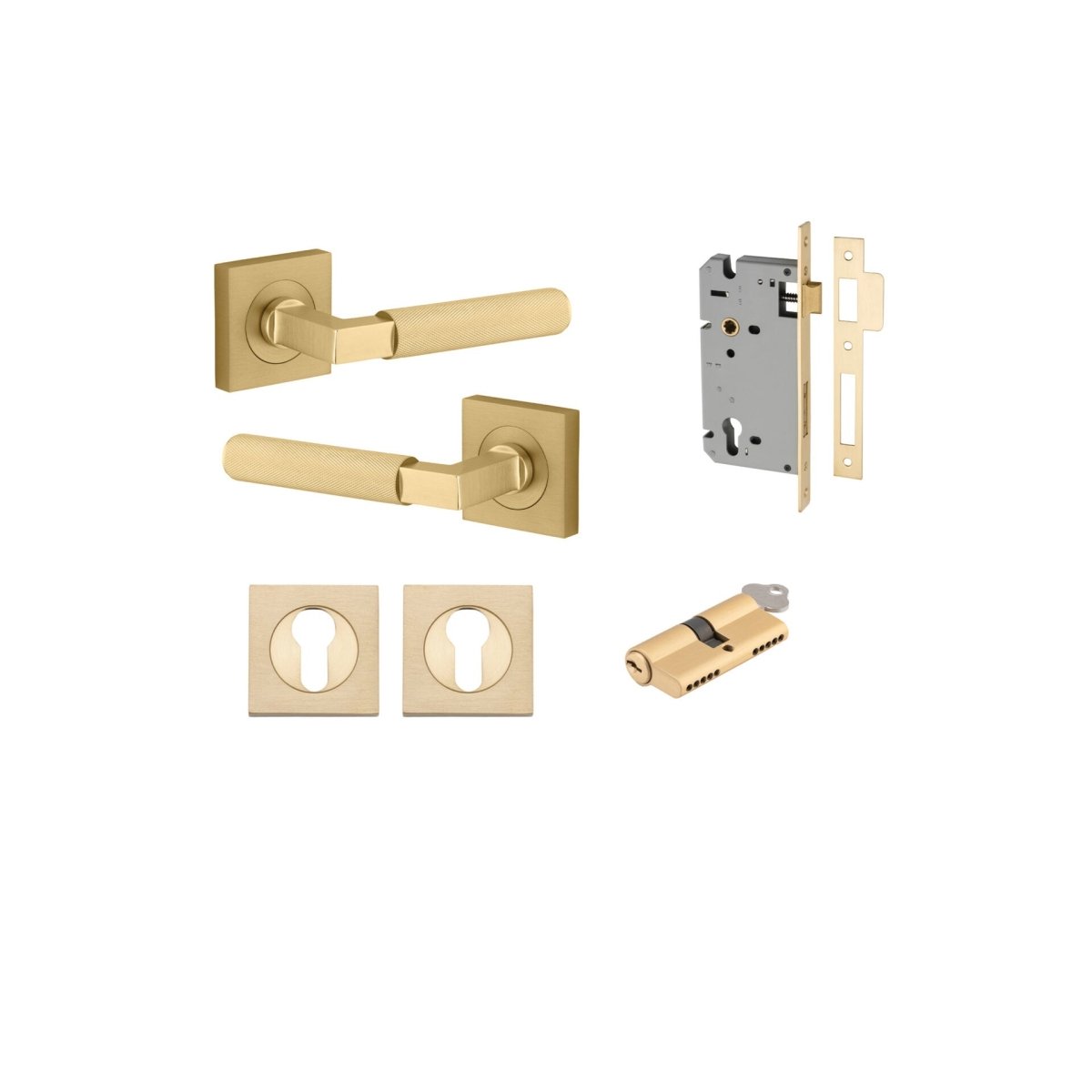 Brunswick Lever - Square Rose - Entry - Point - 16269KENTR60KK - Iver