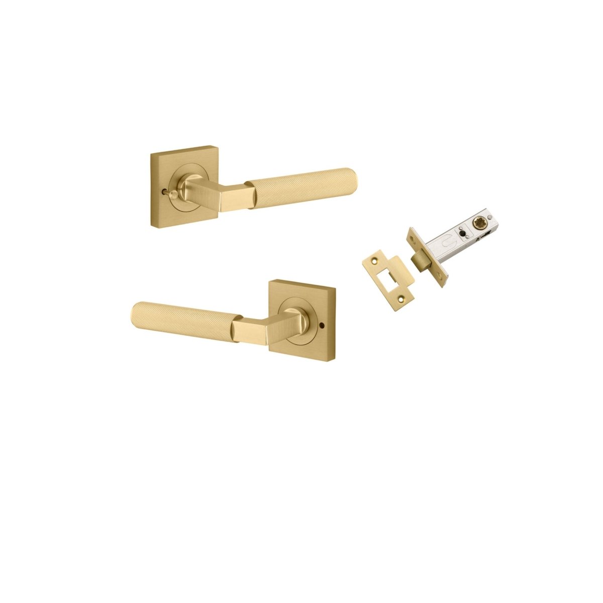 Brunswick Lever - Square Rose - Entry - Point - 16269KIBPRIV60 - Iver